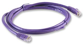 VIDEK         2965-30PR            Network Cable, Cat5e, RJ45 Plug, RJ45 Plug, 98 ft, 30 m, Purple, 2965 Patch Cable Series