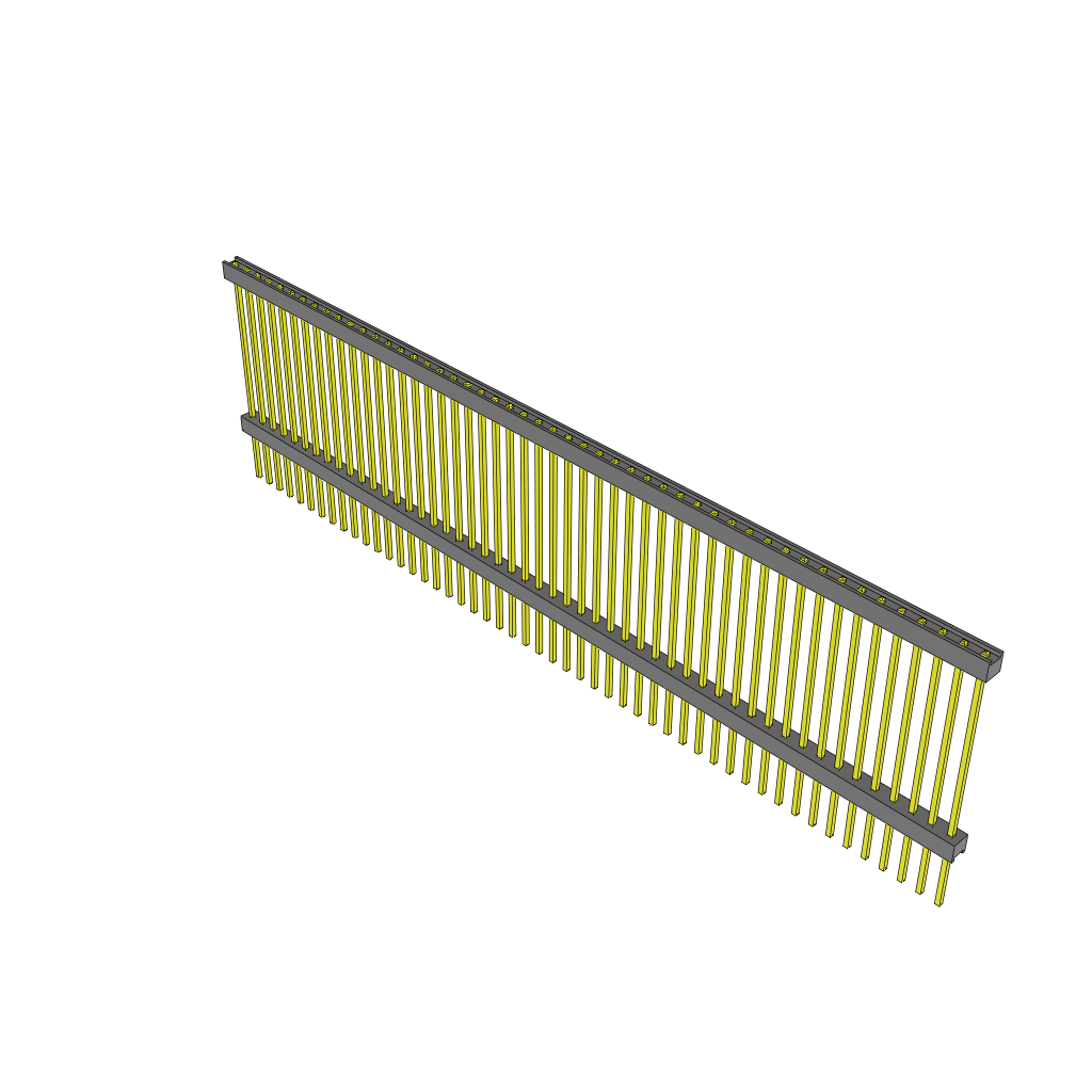 Conn Board Stacker HDR 50 POS 2.54mm Solder ST Top Entry Thru-Hole Bulk