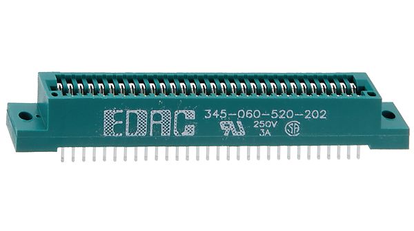 50 Pos 2 Row Straight TH Audio/Video Connector, 3A, Gold Plated