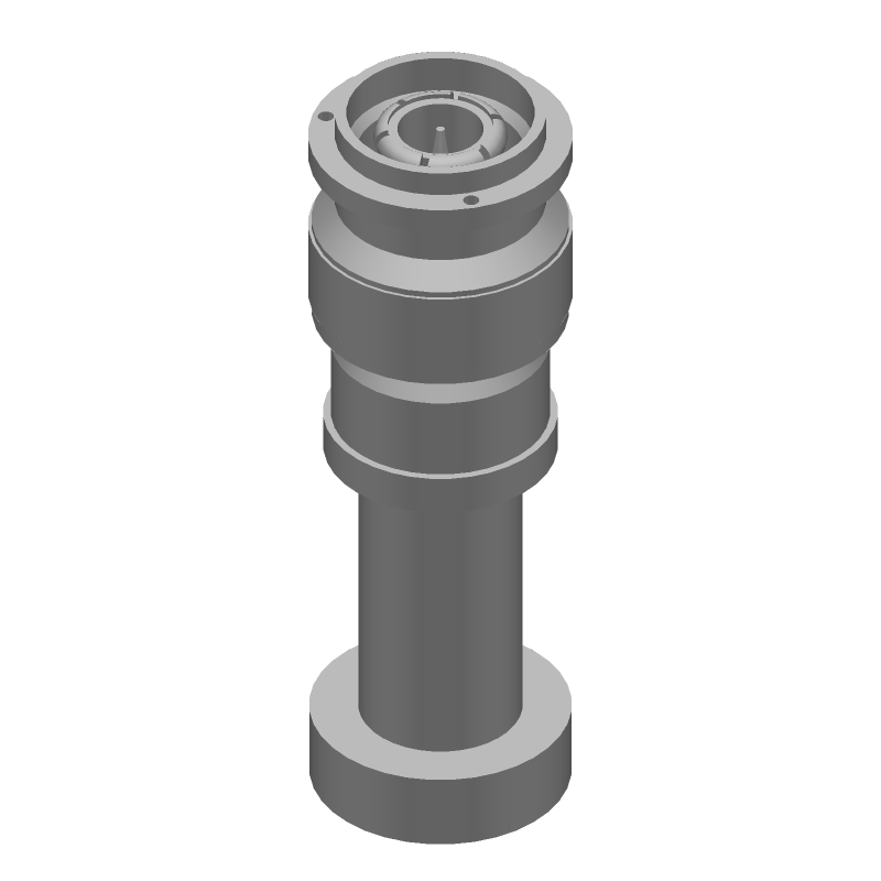 TNC Male Crimp RF Connector, 11GHz, 50 Ohm, Silver/Gold