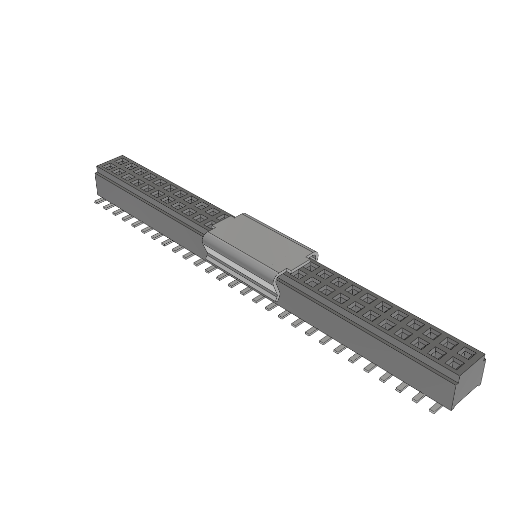 56-Position Shrouded Surface Mount Header, 1mm Pitch, 125°C, UL94 V-0