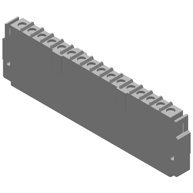 16 Pos Male Rectangular Connector, 14A, 600V, UL/VDE, Red