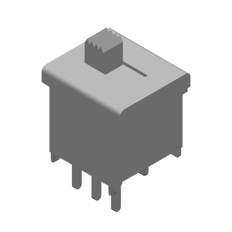 DPDT Slide Switch, 20V, 2 Pos, Through Hole, Gold Contact