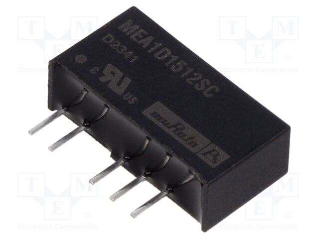 1W DC-DC Converter, 15V In, +/-12V Out, 42mA, SIP, 1kV Isolation
