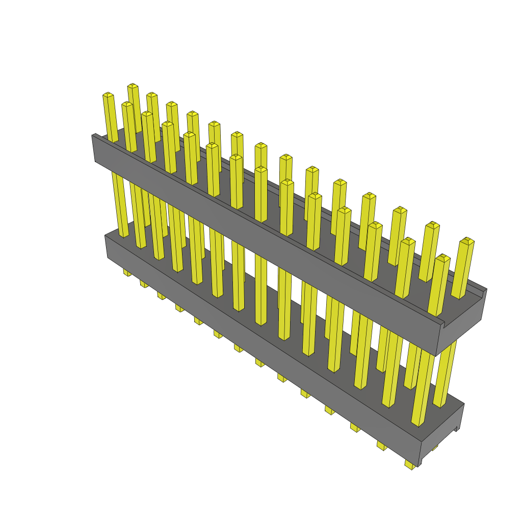 Conn Board Stacker HDR 28 POS 2.54mm Solder ST Thru-Hole
