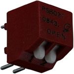 2-Pos SPST Piano DIP Switch, 0.15A 30VDC, Through Hole
