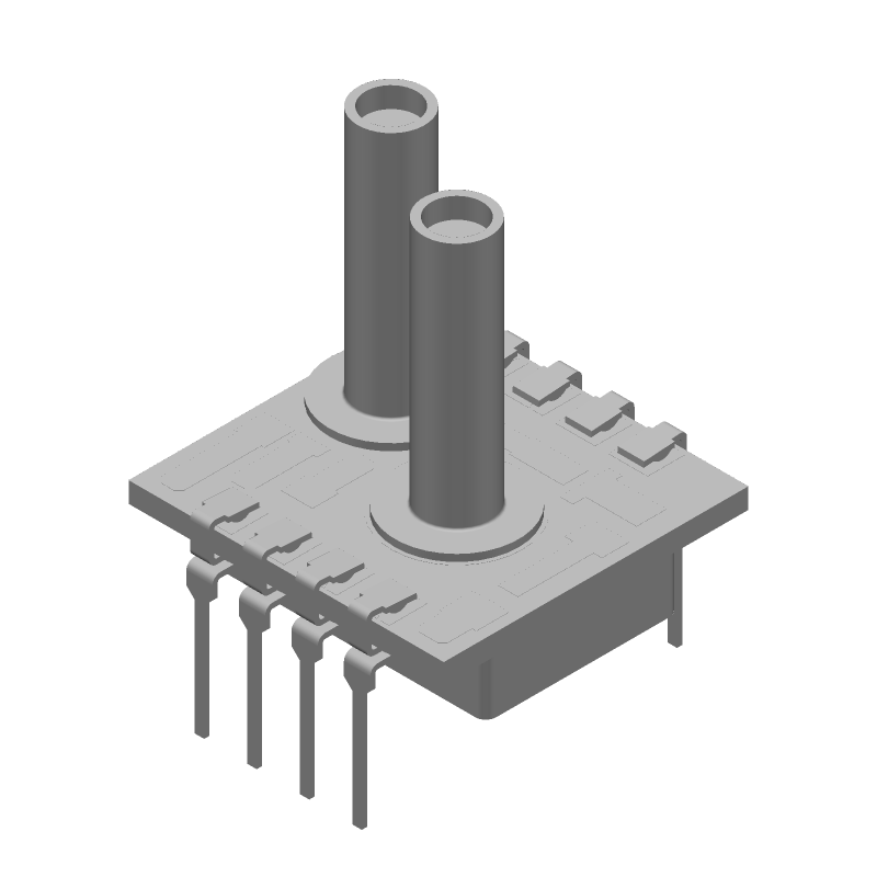Peizoresistive Sensor, Differential, 0Psi Min, 15Psi Max, 0-100mV, Square, Through Hole Mount, DIP-8