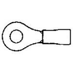 14-16AWG Copper Tin Ring Terminal, 3.81mm Insulation