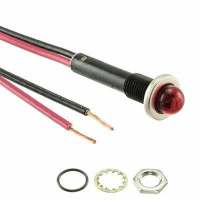LEECRAFT         L75R-R24-2211             PANEL MOUNT INDICATOR, LED, 9.53MM, RED, 24V