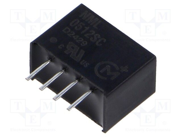 SIP DC-DC Converter, 5V In, 12V Out, 2W, Isolated