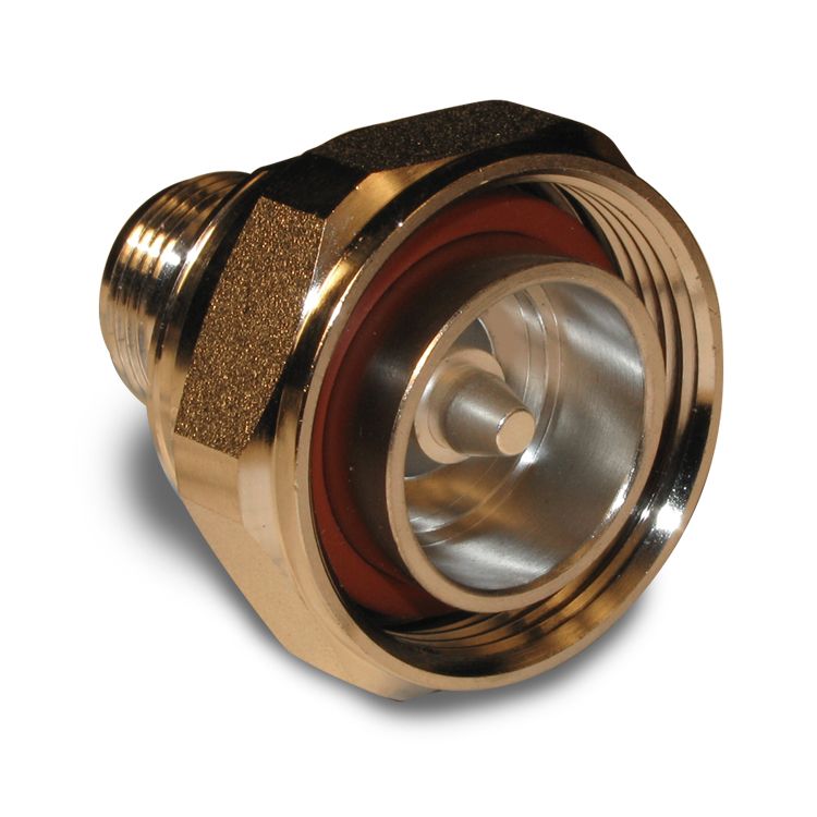 RF Adapter, Straight, 50R, 6GHz, Male/Female, Brass/PTFE