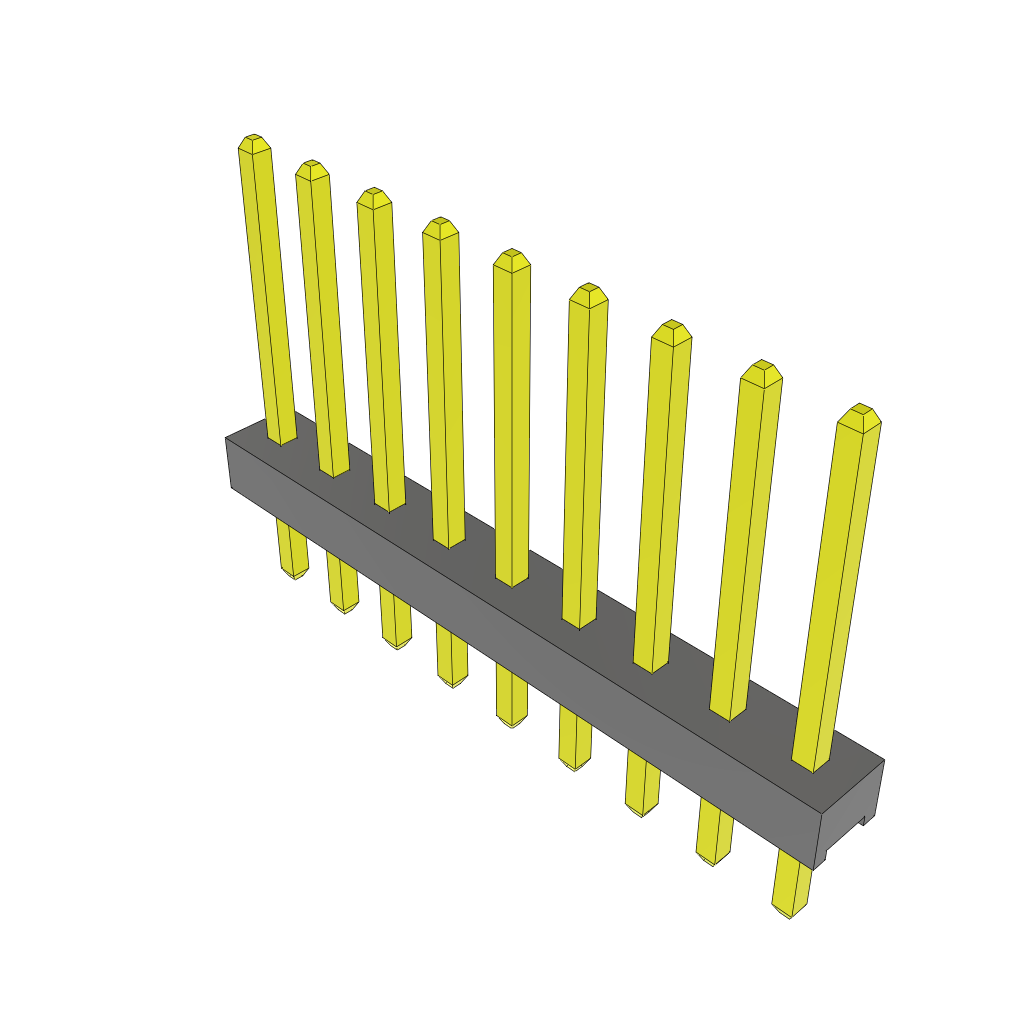 Conn Unshrouded Header HDR 9 POS 2mm Solder ST Top Entry Thru-Hole Bulk