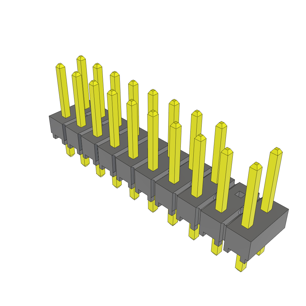Conn Unshrouded Header HDR 20 POS 2.54mm Solder ST Top Entry Thru-Hole Bulk