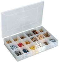 Plano 18 Cell Transparent PP Compartment Box, 280mm x 180mm x 40mm