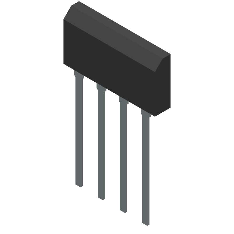 Diode Rectifier Bridge Single 200V 4A 4-Pin Case GBL Tube