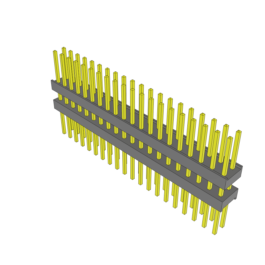Conn Board Stacker HDR 40 POS 2.54mm Solder ST Top Entry Thru-Hole Bulk