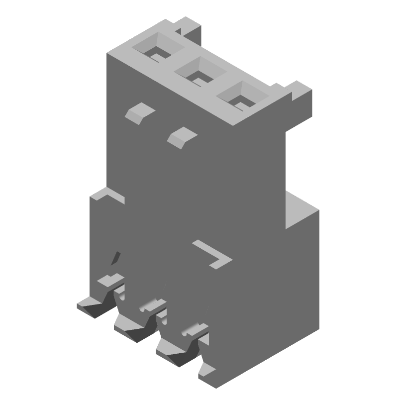 3 Pos 2.54mm Pitch MTA-100 Receptacle, 5A, 250V, Right Angle, IDC