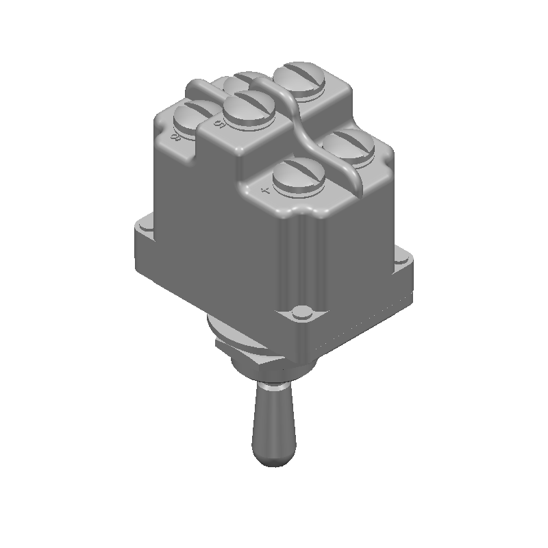 DPDT Toggle Switch 18A 277VAC 250VDC Round Lever Screw Mount