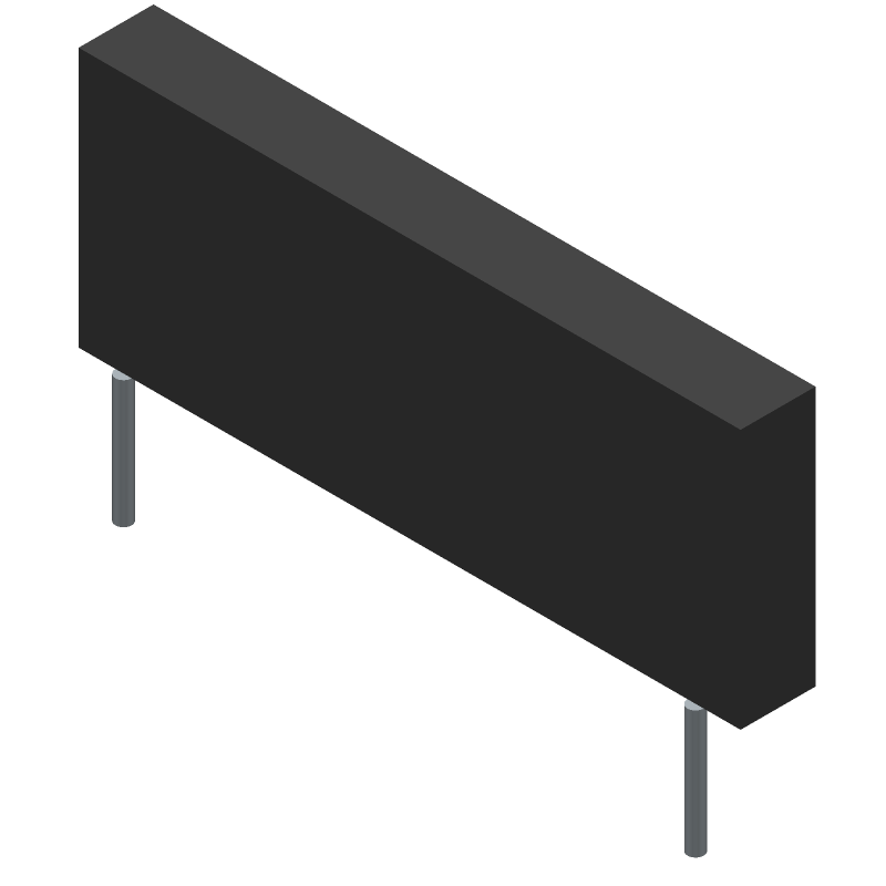 Thick Film Resistor, 5MR, 1%, 2W, 7.5kV, Radial