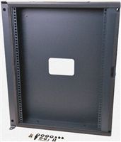 19-inch Rear Panel, 15U, Black, Steel