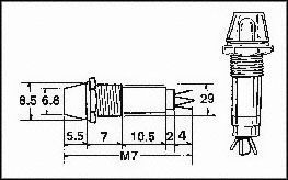 IMLEC         L151-24Y             PANEL MOUNT INDICATOR, LED, 7MM, YELLOW, 24V