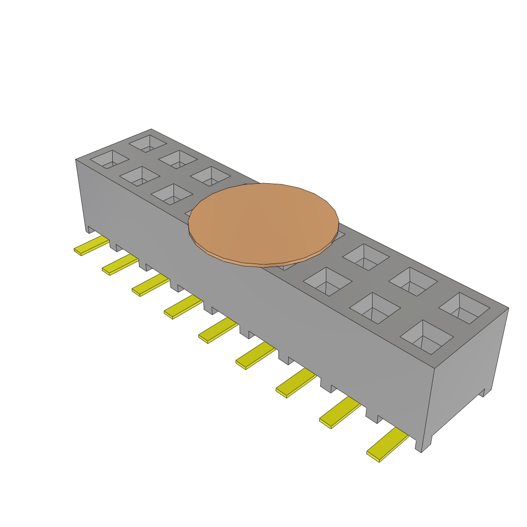 18-Position 2mm Pitch Shrouded Header, 350V AC, 125°C, RoHS Compliant