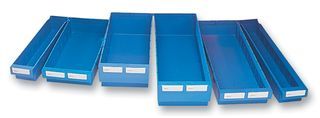 TRAY, STORAGE, 400X188X80MM, PK5 - Accessory Type:Storage Tray; External Height:80mm; External Width:188mm; External Depth:400mm; For Use With:Linbin Shelves;
