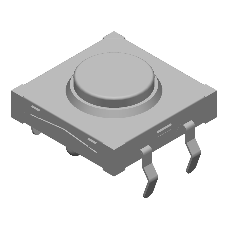Tactile Switch, 12x12mm, Sealed, SPST, 50mA, 12VDC, Through Hole
