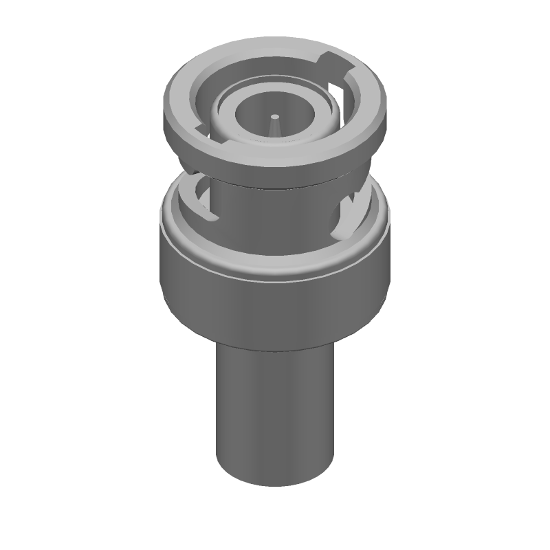 BNC Plug, Male, Crimp, 4GHz, 50 Ohm, Brass/Gold