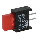 LED,RED,2.3x7MM,2-PIN,PCB, CBI,5MCD,1.9VF,635nm,VA:100