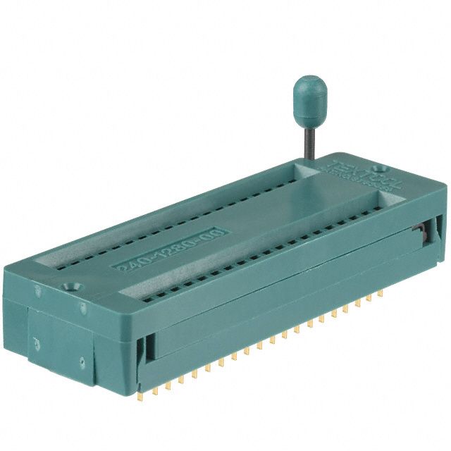 40 Pos DIP ZIF Connector, Gold, 1A, 1kV, 150°C