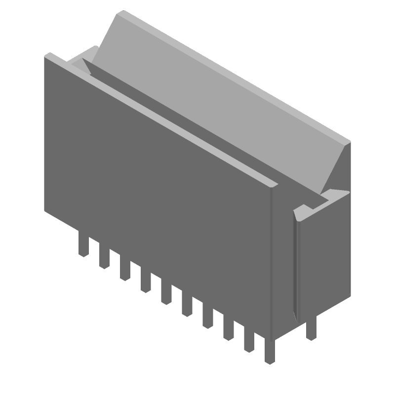 20 Pos Card Edge Connector, 2.54mm Pitch, Press-Fit, Straight, Female