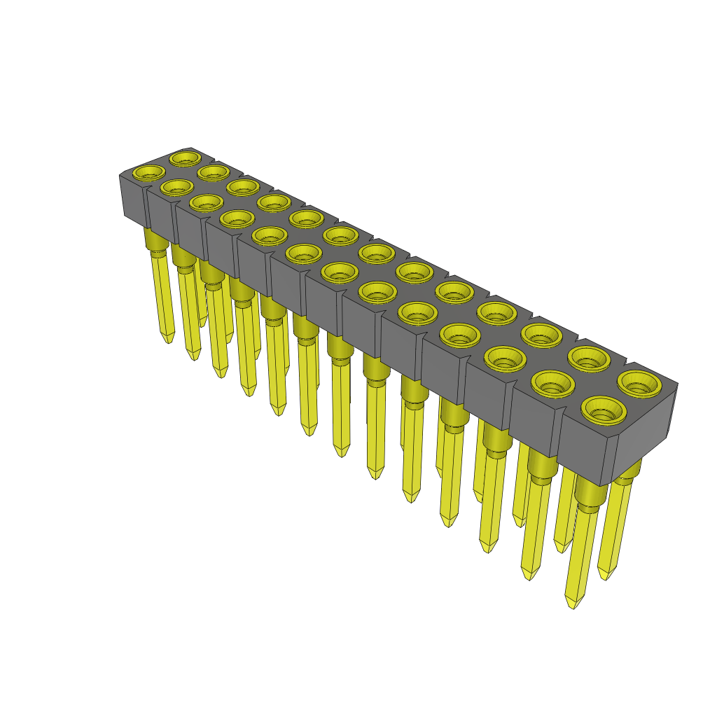 Conn Socket Strip SKT 26 POS 2.54mm Solder ST Top Entry Thru-Hole Tube