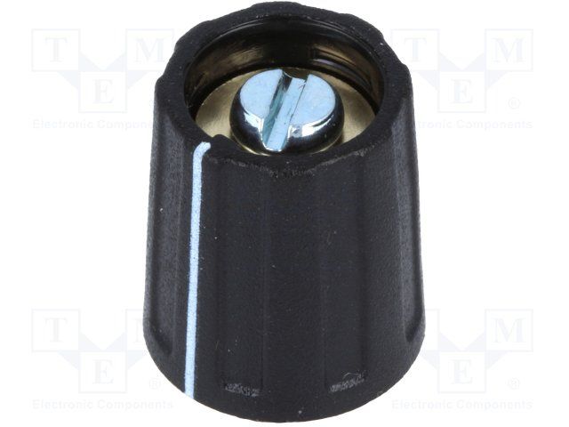 Collet knob 4mm shaft black