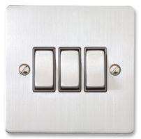 SWITCH, FLAT, SS, 3 GANG, 2 WAY