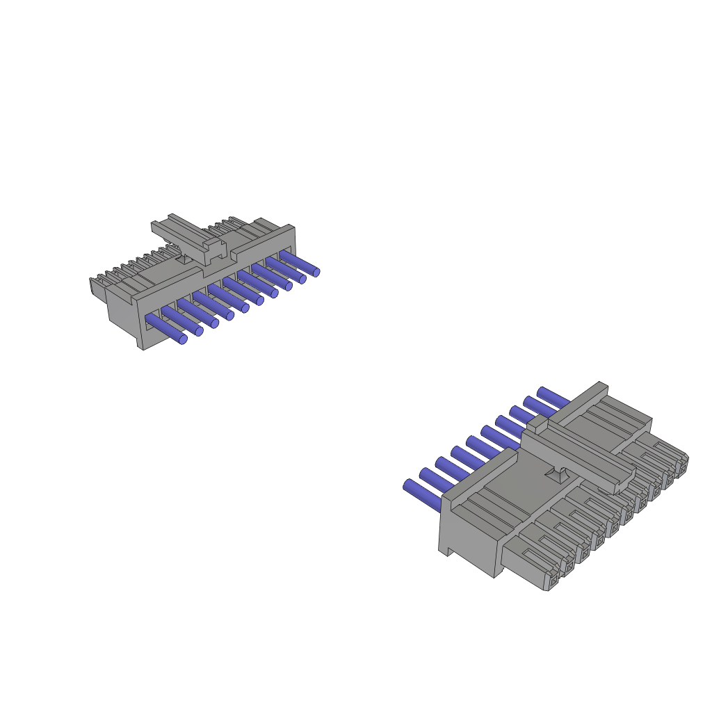 Cable Assembly AC Power 0.203m Power to Power 10 to 10 POS SKT-SKT Crimp-Crimp 24AWG