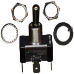 SPDT Toggle Switch, 20A 277VAC, Quick Conn, Panel Mount