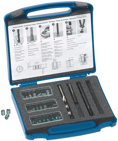 Bollhoff 64 Piece M3 x 0.5 Thread Repair Kit
