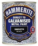 Hammerite Black 750mL Smooth Finish Galvanising Paint & Spray For Use With Metal
