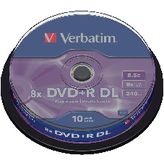 DVD+R DL 8.5 GB Spindle of 10, 43666, Verbatim