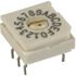 16-Pos Rotary DIP Switch, SP16T, 30VDC, 30mA, Thru-Hole, PC Pins
