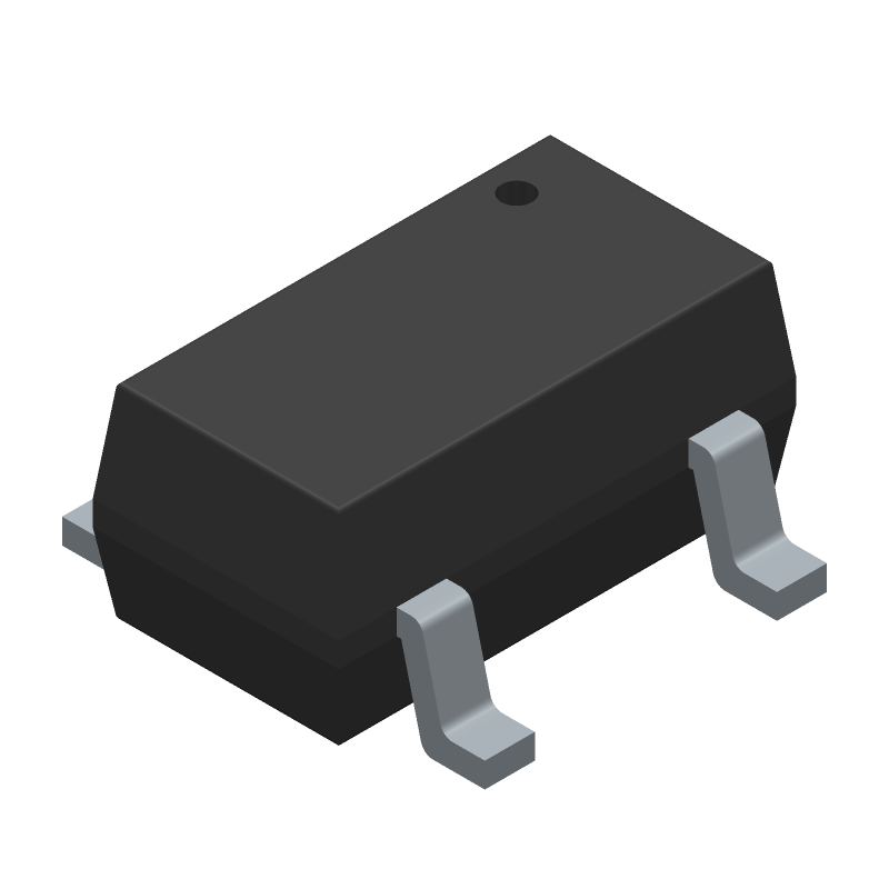 Small Signal Bipolar Transistor, 0.1A I(C), 50V V(BR)CEO, 2-Element, NPN, Silicon, MO-178AA, HALOGEN FREE AND ROHS COMPLIANT, MINI5-G3-B, MO-178, SC-74A, 5 PIN