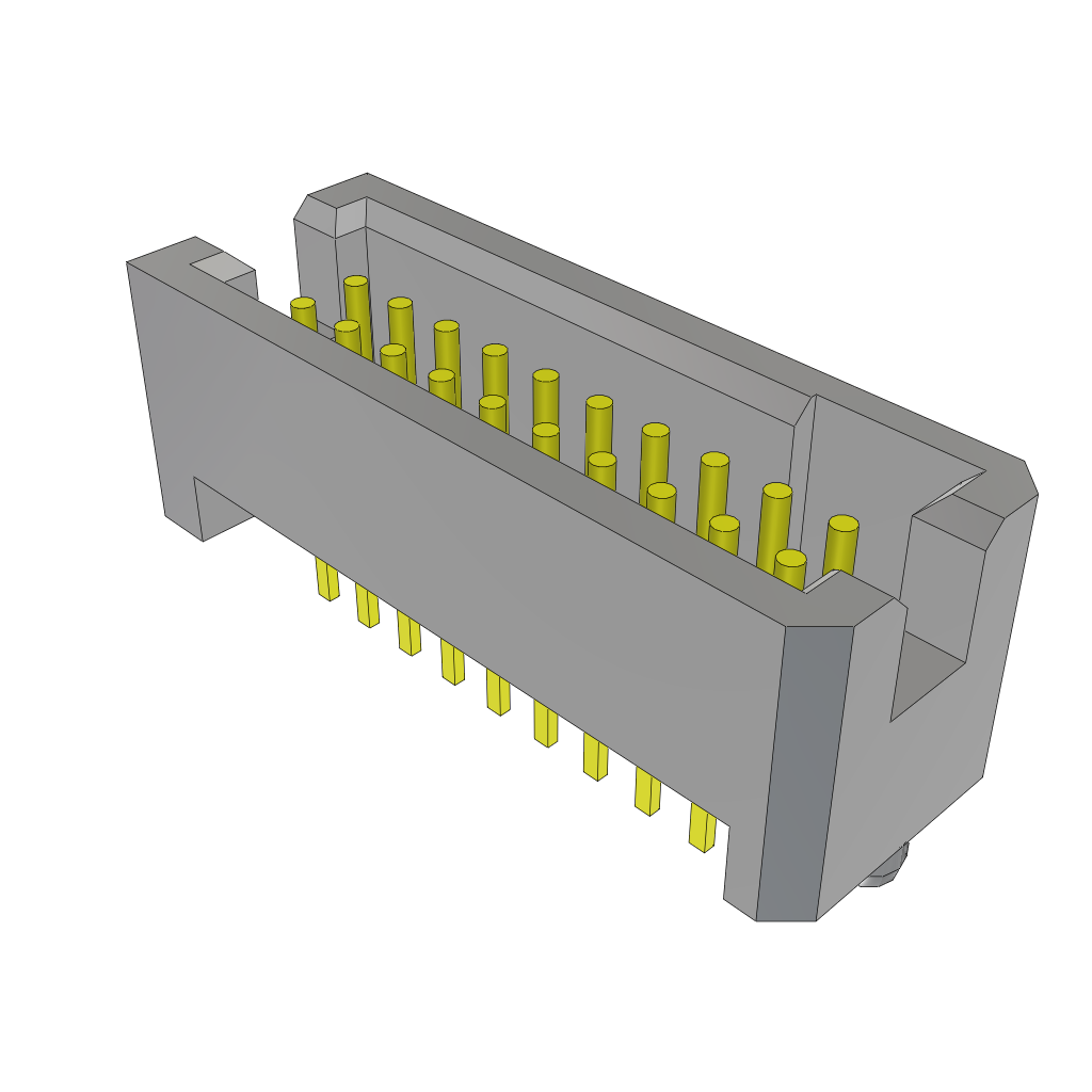 Conn Shrouded Header HDR 20 POS 1.27mm Solder ST Top Entry Thru-Hole Tube