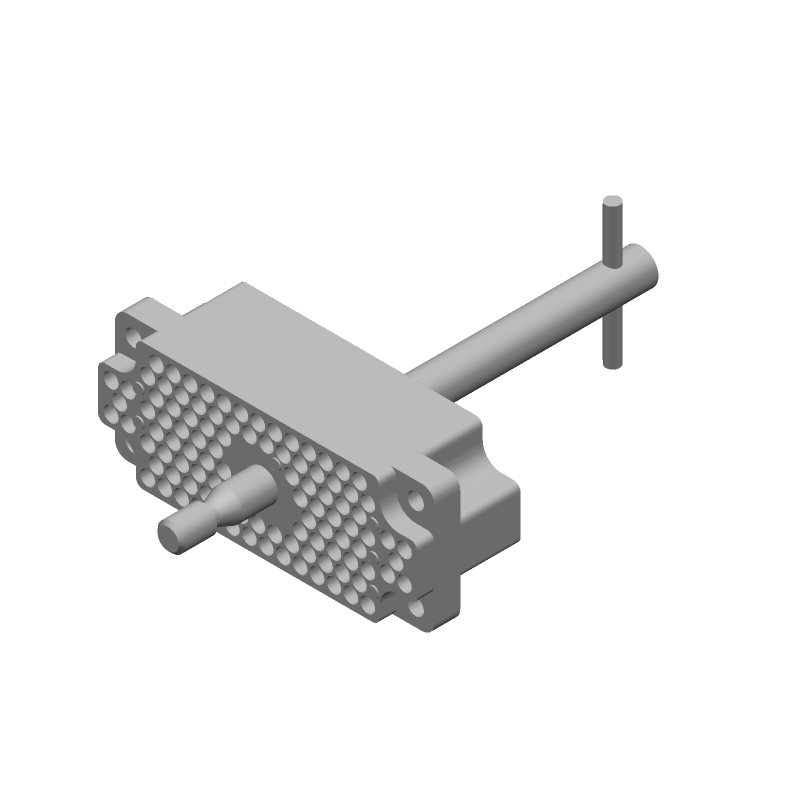104 Pos Rectangular Connector, Male, Crimp, Straight, UL94 V-0