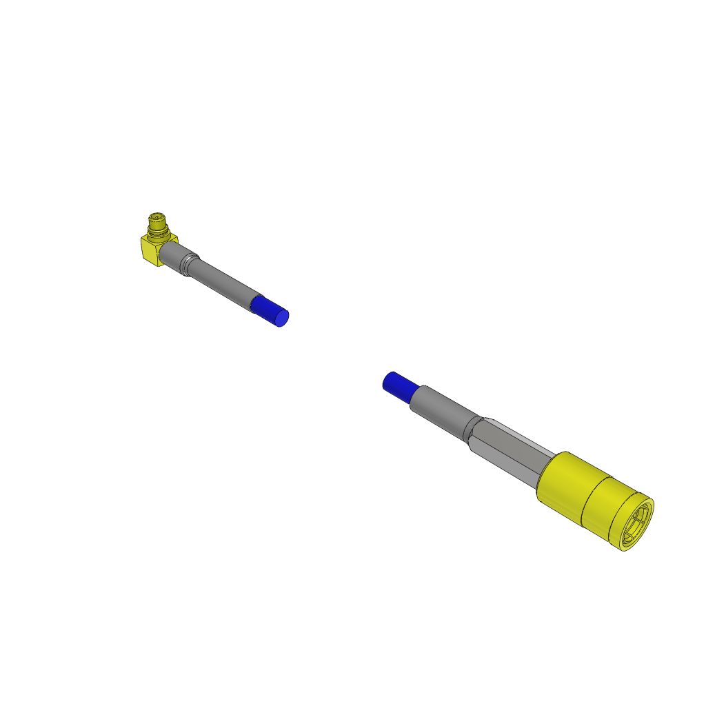 Cable Assembly RG316 0.175m 26AWG MMCX to SMB PL-PL Bulk