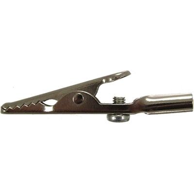 ALLIGATOR CLIP,  STEEL,  WITH BARREL AND SCREW,  10 A