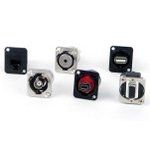 Shielded 8 Pos Female RJ45 Adapter, Panel Mount