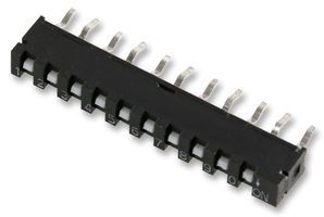 Switch DIP OFF ON SPST 10 Recessed Slide 0.01A 5VDC PC Pins 500Cycles 2.54mm Thru-Hole