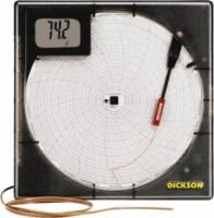 Dickson KT803, 1 Channel, 8 Inch Rotary Chart Recorder Measures Temperature