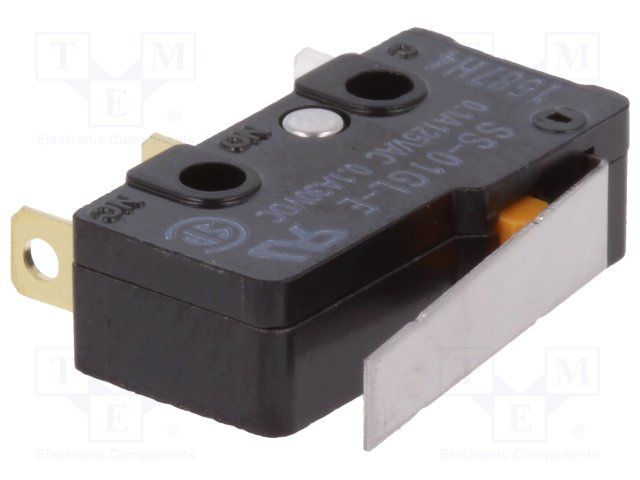SPDT Subminiature Basic Switch, 100mA, Gold Contact, Hinge Lever